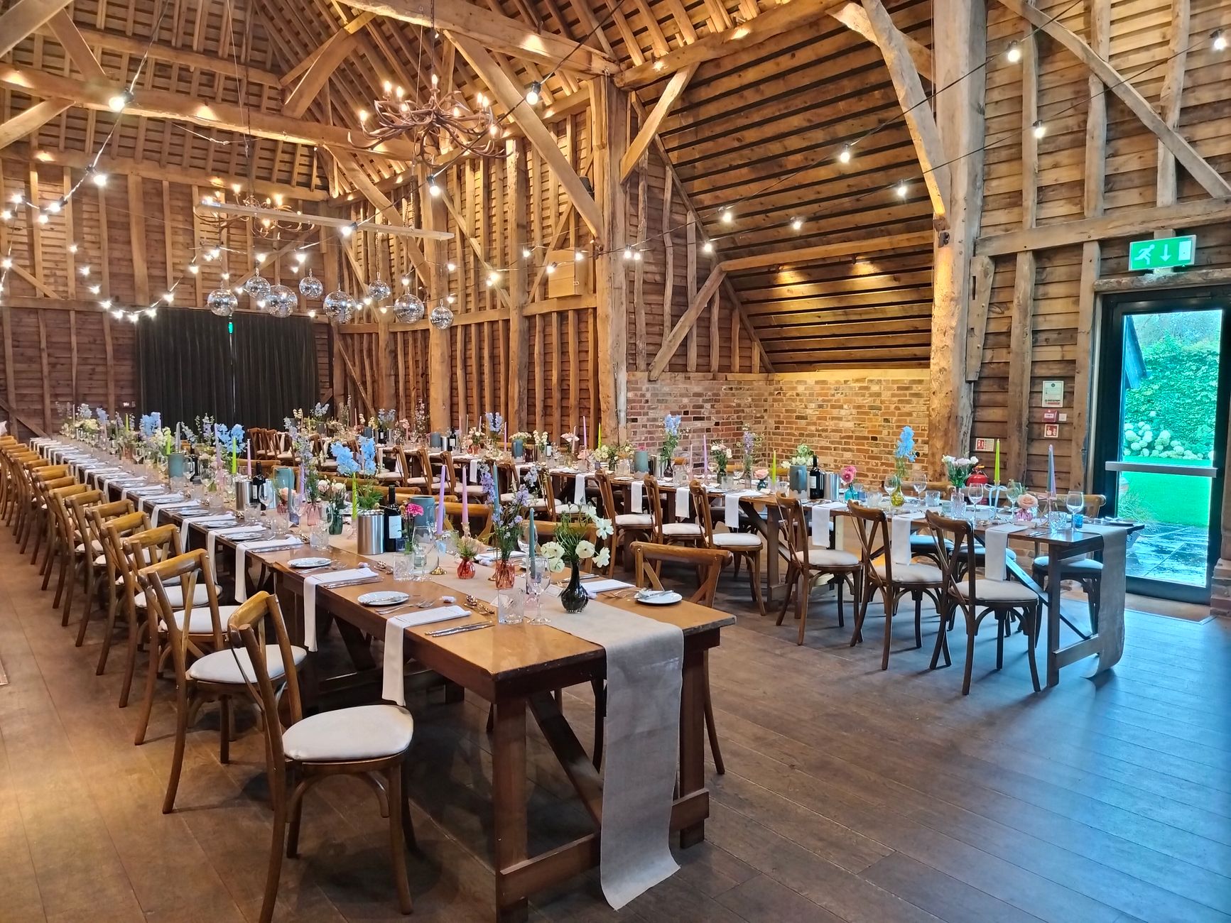 Beautifully decorated rustic barn reception